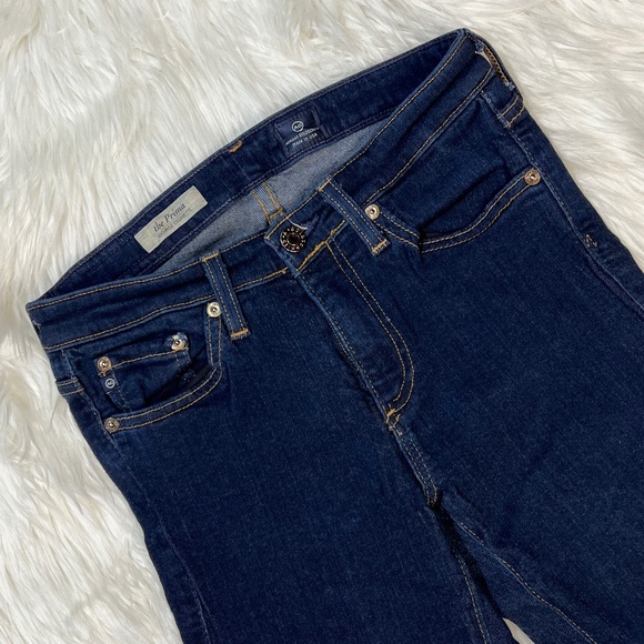 EUC [AG] Prima Mid Rise Cigarette Dark Wash Skinny Blue Jeans | 26R · XS · 2 - Picture 8 of 13